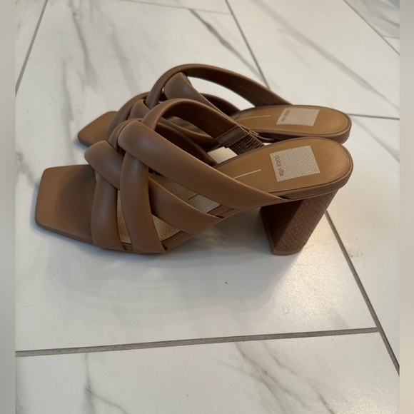 Dolce Vita Tan Heel Sandal Size 9.5 - Picture 3 of 7